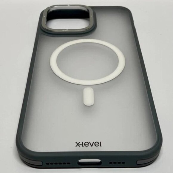 X-Level iphone 14 Pro Max Case Gray Clear Magnetic Charger Accessory Compatible - Picture 6 of 14